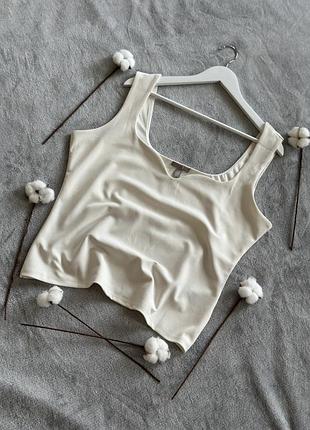 Майка жіноча h&m бежева базова майка на кожен день на роботу