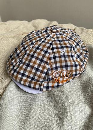Кепка хулиганка «гавр» для мальчика - клетка, легкая, летняя