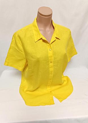 Блуза женская лён 18/16/46/44/xxl/3xl