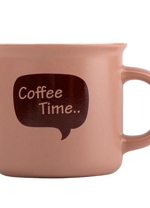 Кружка elisey coffee time 2 420 мл коричневий (9070-008b)