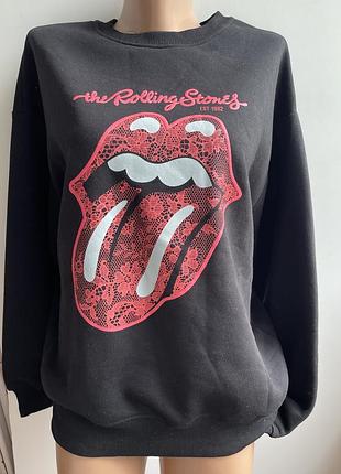 Свитшот свитер на флисе дверной primark/туречевина the rolling stones