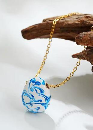 Ланцюжок нержавіюча сталь stainless steel кулон емальований