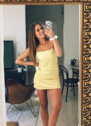Коротка лимонна сукня zara