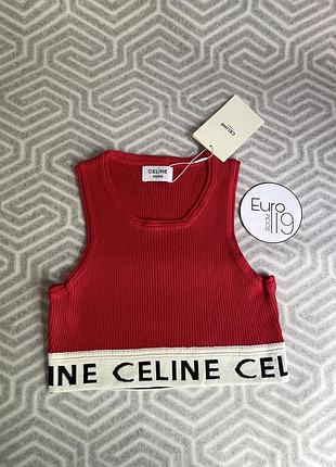 Красный топ майка