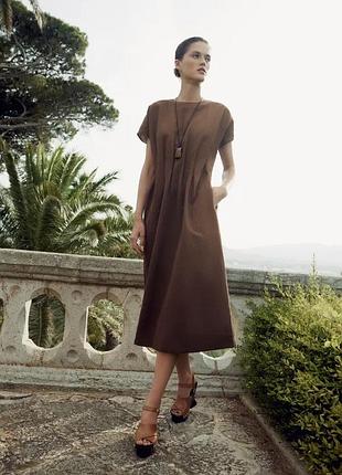 Сукня жіноча коричнева zara new
