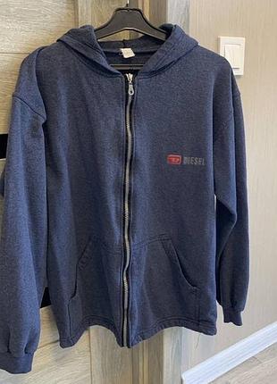 Diesel vintage 90s дізель вінтаж 1990 зіп худі чоловіче маленьке лого оверсайз