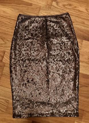 Юбка карандаш на паетках