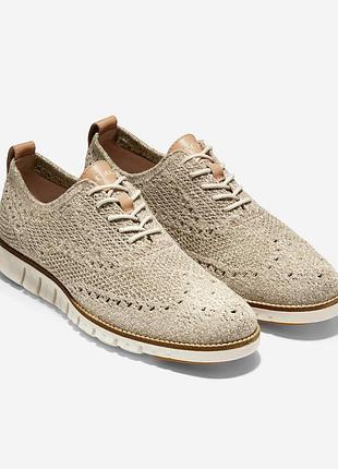 Оксфорди чоловічі  zerøgrand wingtip зі stitchlite 45р-29-29,5см!