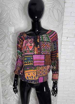 Блуза жатка в стилі петчворк desigual, l