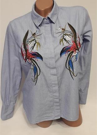 Хлопковая рубашка с вышивкой