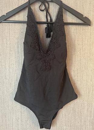 H&m закритий купальник ажурна вишивка