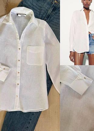 Лляна сорочка zara