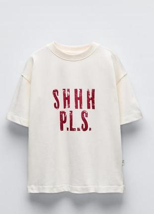 Біла футболка zara для хлопчика 7 років розмір 128