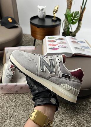 Жіночі кросівки new balance 574 grey wine