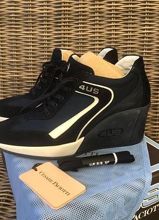 Paciotti sneakers кросівки на танкетці натуральна замш