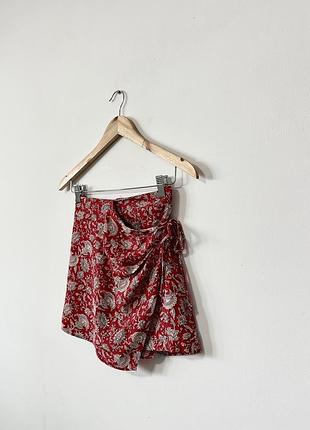 Юбка шорти з натуральної тканини zara🌿