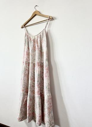 Красивое коттоновое миди платье h&m🌿