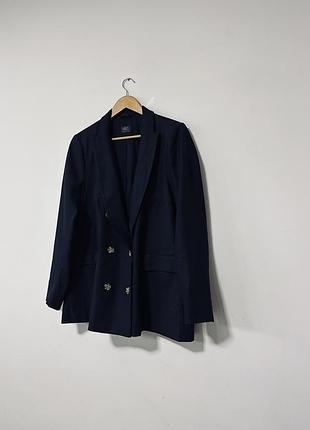 Льняной двубортный оверсайз пиджак marks & spencer🌿