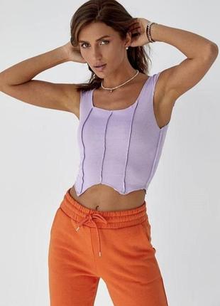 Топ женский в рубчик