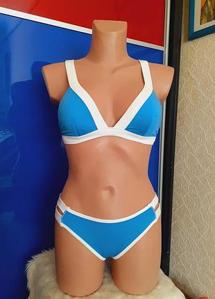 Голубой купальник треугольники 70a 70b