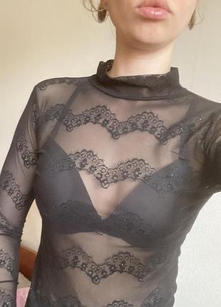 Прозрачная водолазка