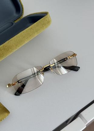 Сонцезахисні окуляри gucci золота оправа, коричневі лінзи