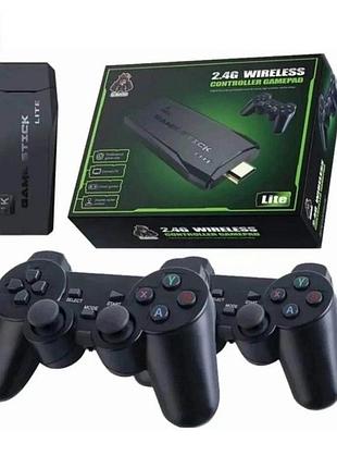 Игровая консоль приставка с двумя джойстиками game stick lite m8 64gb 4k ultra hd