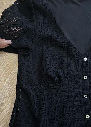 Чорна мереживна сукня 💫 нова, м’яка, розмір l. елегантна й дуже комфортна. 5