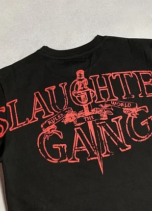 Футболка corteiz × slaughter gang 21 savage mesh t-shirt black