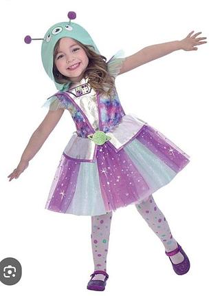Инопланетянка, космос, вселенная карнавальный костюм платье на 6-8 лет