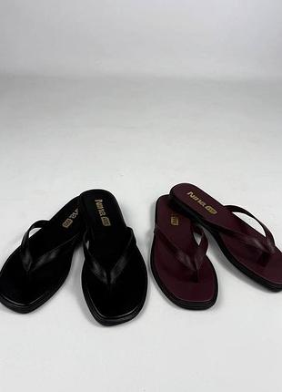 ▪️натуральна шкіра стильні жіночі шкіряні літні шльопанці шльопки капці сланці слайдери бо...