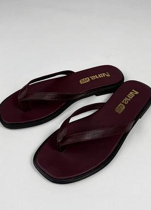 ▪️натуральна шкіра стильні жіночі шкіряні літні шльопанці шльопки капці сланці слайдери бо...