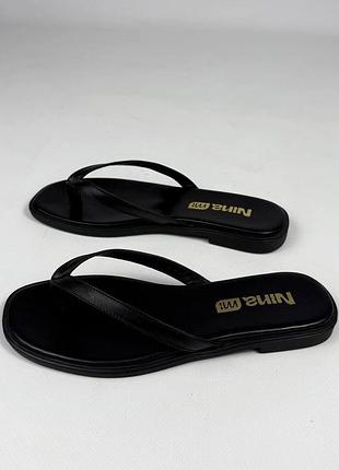 ▪️натуральна шкіра стильні жіночі шкіряні літні шльопанці шльопки капці сланці слайдери бо...