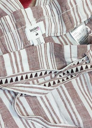 Льняные брюки h&amp;m p.m 6