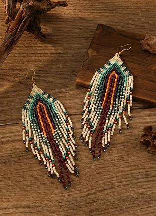 Серьги из бисера 6