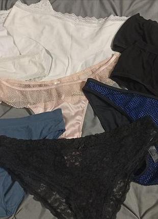 Лот 9 в 1 - 550 грн макси трусы женские размер l xl шортики хлопок трусики плавки стринги кружевные