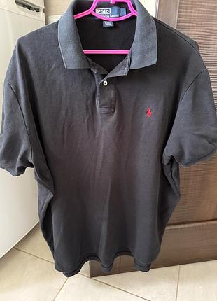 Чорне чоловіче поло ralph lauren