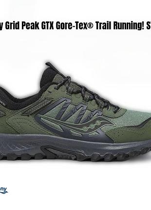 Кроссовки тактические saucony grid peak 974x s70849-2 gore-tex forest black хаки (11111857)