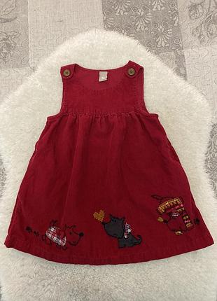 Чудова вельветова сукня сарафан для дівчинки (120625)