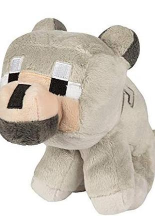 Мягкая детская игрушка волк майнкрафт minecraft 23 cм