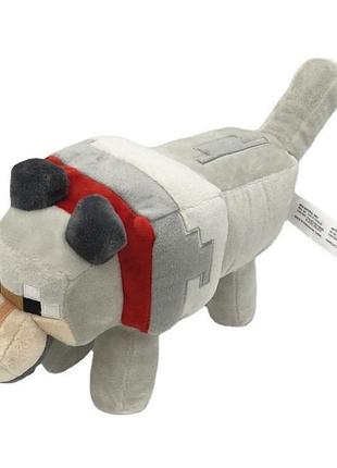 Мягкая детская игрушка волк майнкрафт minecraft 36 cм
