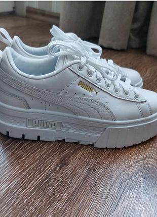 🌿 кожаные кроссовки puma p.36
