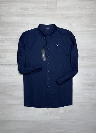 Voi jeans co новая фирменная мужская темно-синяя базовая кэжуал рубашка оригинал
