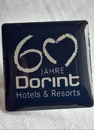 Значок вінтажний ювілейний - 60  jahre dorint hotels&resorts - 1.5х1.5 cм