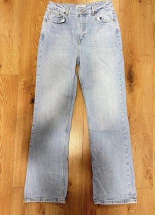 Джинси чоловічі світлі білі блакитні    довгі труби pull&bear relaxed, розмір s - m.
