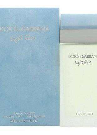 Оригинальный dolce gabbana light blue 200 ml туалетная вода