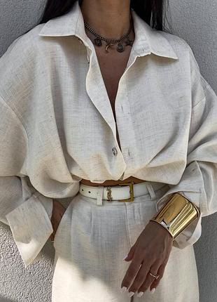 Літній костюм з льону