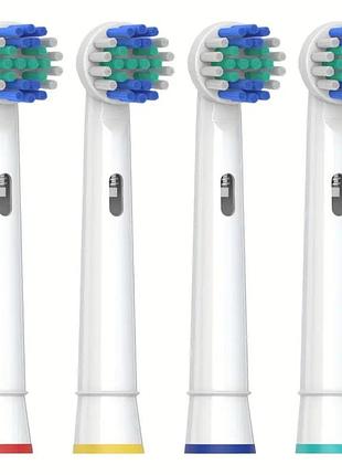 Сменные насадки для электрической зубной щетки oral-b 4 шт., подходят для precision clean, advance power и др.