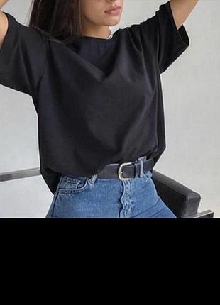 Футболка коттон zara черная
