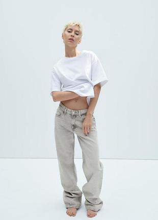 Белая футболка zara с открытой спиной